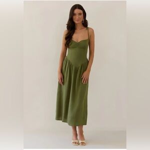 Park & Fifth Sage Green Midi Dress